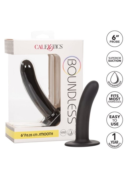 Sonda z hipoalergicznego silikonu czarna 6/15.25cm Calextics