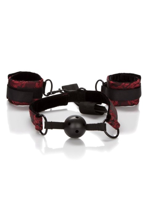 Knebel z kajdankami Breathable Ball Gag With Cuffs