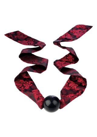 Knebel wiązany czarno-czerwony Scandal Ball Gag