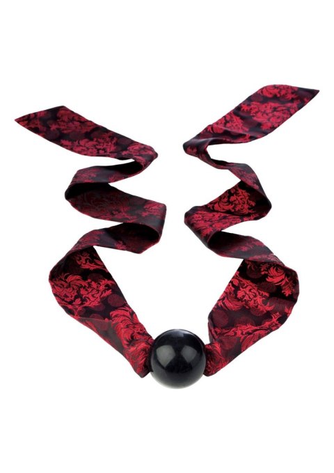 Knebel wiązany czarno-czerwony Scandal Ball Gag