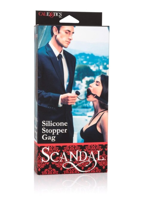 Rozwieracz do ust zamykany czarny Scandal Silicone Stopper Gag