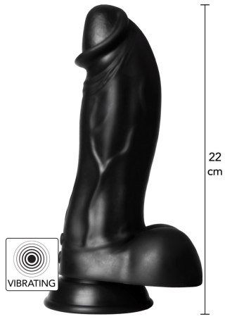Dildo wibrujące z przyssawką czarne 22cm Dinosaur Monster SCALA