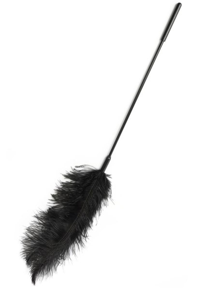 Piórko do łaskotania czarne Double Feather Tickler Black SCALA