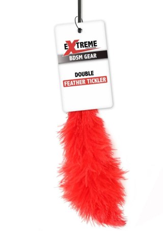 Piórko do łaskotania czerwone Double Feather Tickler Red SCALA