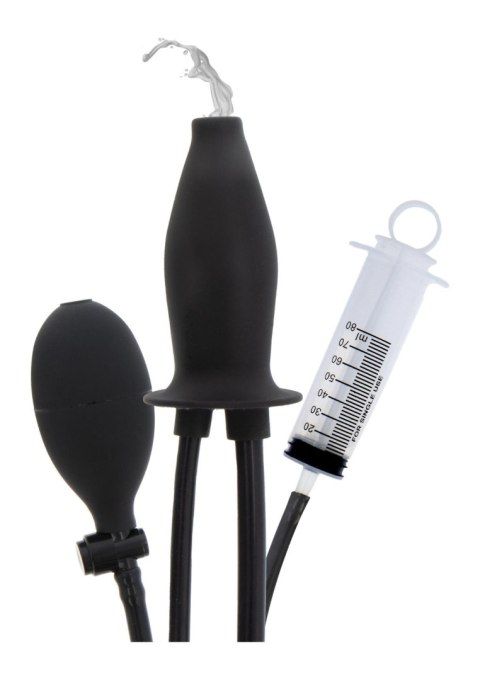 Korek analny pompowany czarny z funkcją lubrykacji Hidden Desire Extreme