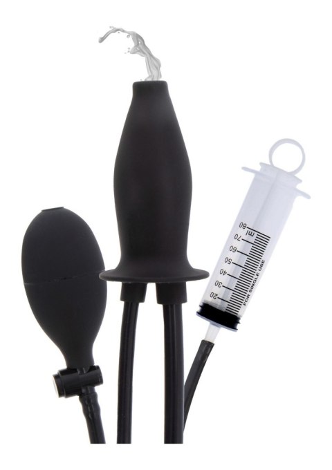 Korek analny pompowany czarny z funkcją lubrykacji Hidden Desire Extreme