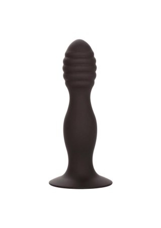 Korek analny silikonowy żebrowany czarny 13.25cm SCALA
