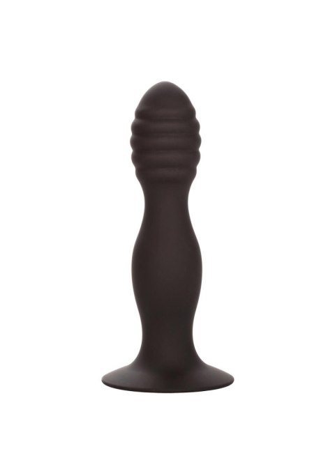 Korek analny silikonowy żebrowany czarny 13.25cm SCALA