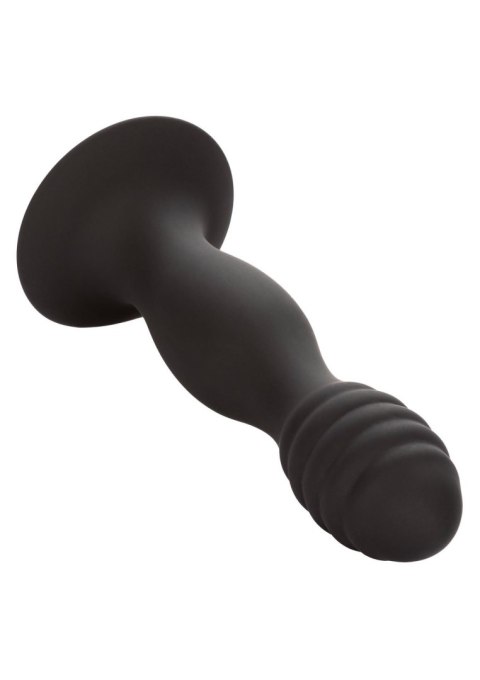 Korek analny silikonowy żebrowany czarny 13.25cm SCALA
