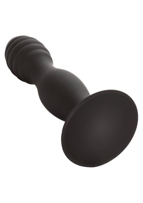 Korek analny silikonowy żebrowany czarny 13.25cm SCALA