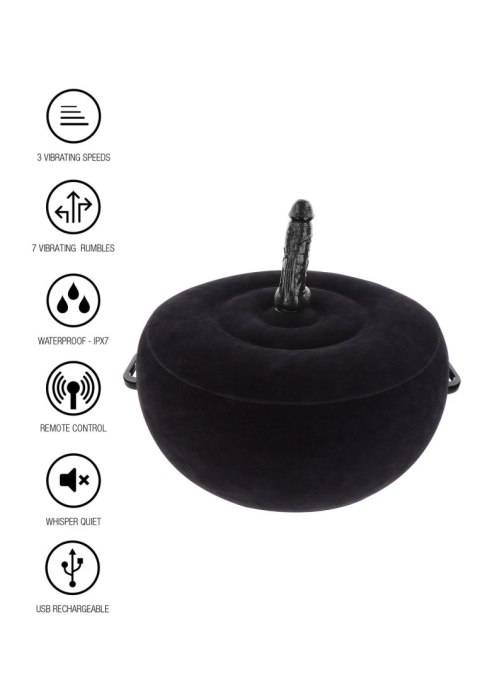 Piłka miłości czarna Inflatable Fuck Seat w. Remote