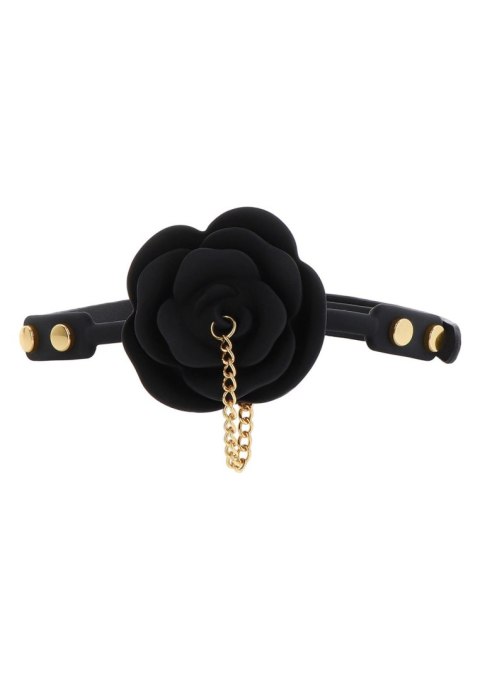 Knebel do ust czarny róża Rose Ball Gag with Plug Taboom