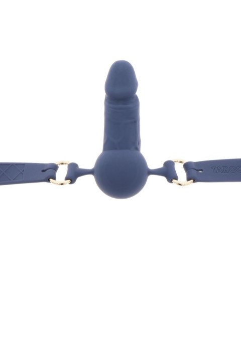 Knebel z dildem niebieski Silicone Penis Ball Gag