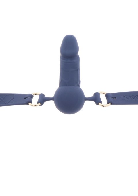 Knebel z dildem niebieski Silicone Penis Ball Gag