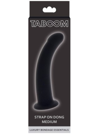 Dildo silikonowe do Strap-On czarne 14cm Dong Medium Black Taboom SCALA