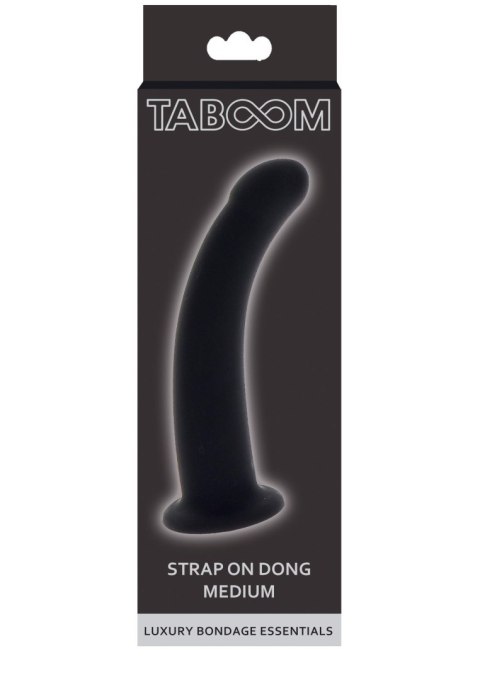 Dildo silikonowe do Strap-On czarne 14cm Dong Medium Black Taboom SCALA