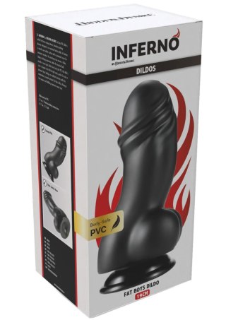 Dildo z przyssawką czarne 19cm INFERNO Fat Boys Dildo PVC SCALA