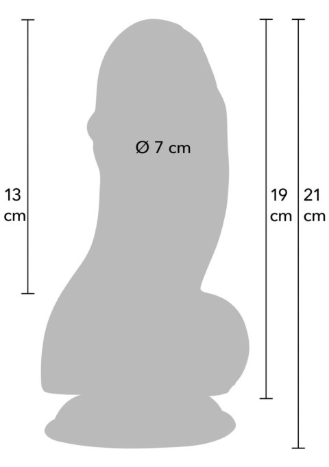 Dildo z przyssawką czarne 19cm INFERNO Fat Boys Dildo PVC SCALA