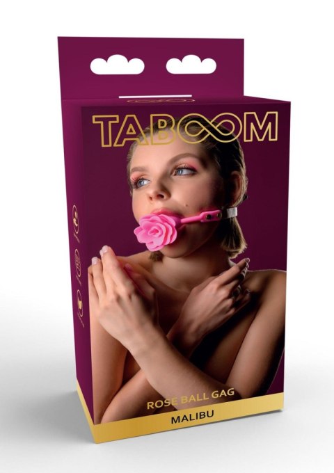 Knebel do ust róża różowy Mouth Gag Taboom