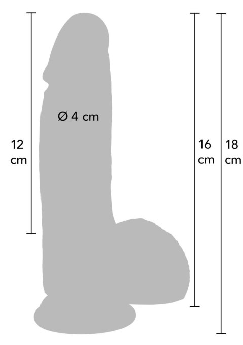 Dildo realistyczne naturalne 16cm INFERNO SCALA