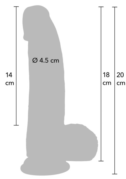 Dildo realistyczne naturalne 18cm INFERNO SCALA