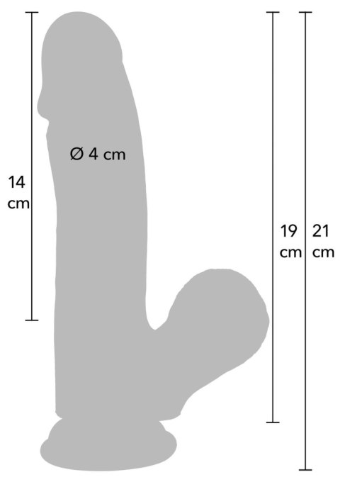 Dildo realistyczne naturalne 19cm INFERNO SCALA