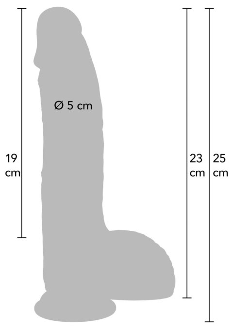 Dildo realistyczne naturalne 23cm INFERNO SCALA