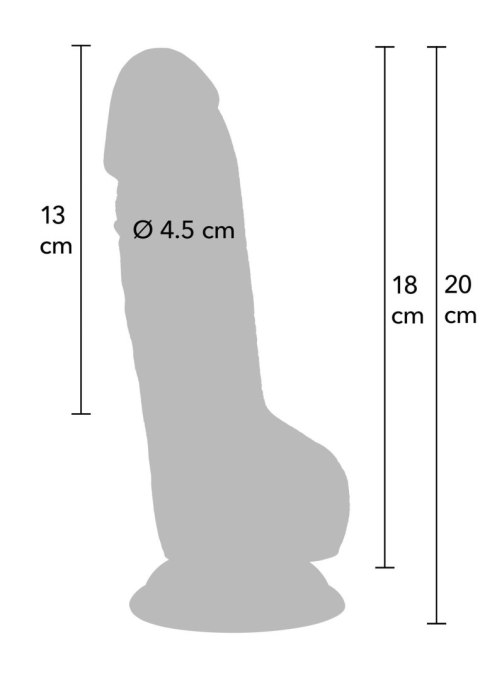 Dildo realistyczne naturalne 18cm SCALA