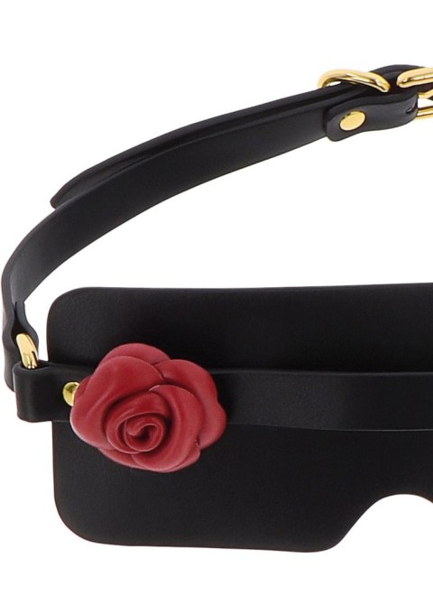 Maska na oczy czarna z różyczką Wild Roses Blindfold Taboom