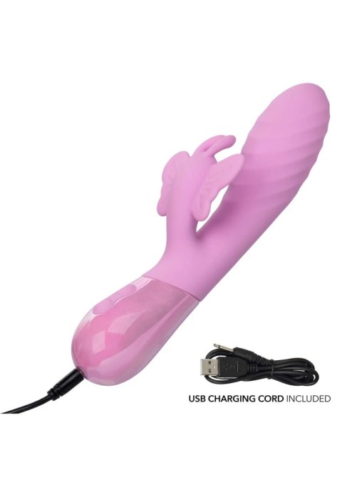 Wibrator Motylek Falisty Trzon Dwusilnikowy Silikonowy USB - AURA Aura Dual Flutter