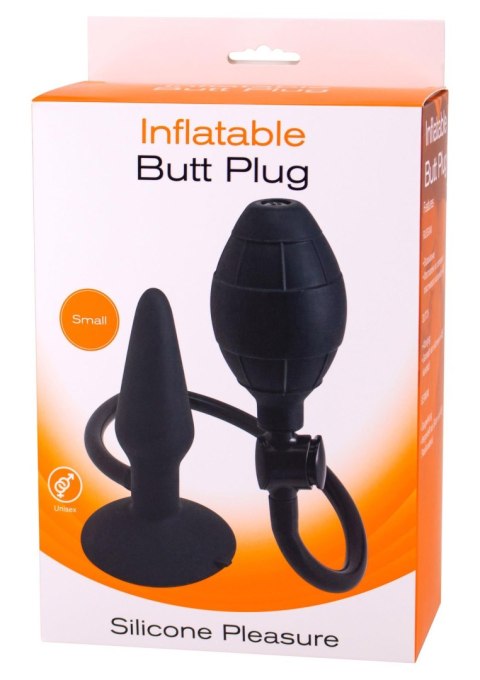 Korek analny pompowany czarny Inflatable Butt Plug S
