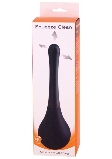 Gruszka do lewatywy i płukania pochwy czarna Squeeze Clean Black