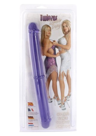 Dildo podwójne fioletowe 32.5cm Double Dong Purple Twinzer SCALA