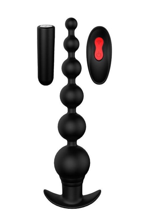 Koraliki analne czarne CHEEKY LOVE REMOTE GRADUATING BEADS