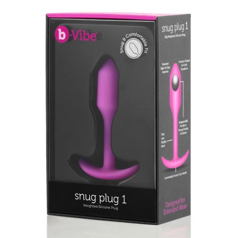 Korek analny Snug Plug 1 Fuchsia b-Vibe B-Vibe