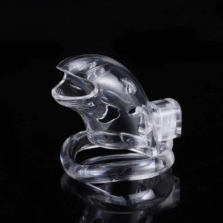 Pas cnoty na penisa transparentny Shark Cage Chastity Cage Clear Brutus