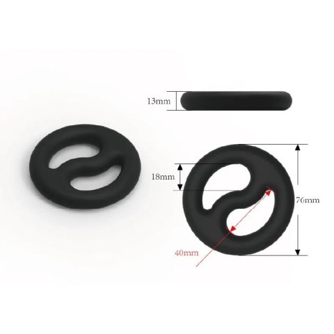Pierścień erekcyjny Yin-Yang Cock And Ball Duo Ring Brutus Brutus