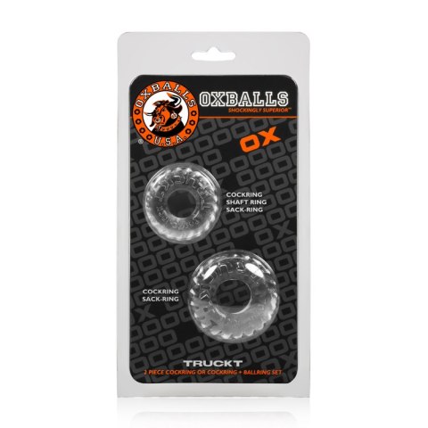 Pierścienie Erekcyjne Truckt Cockring 2 Pcs Clear Oxballs Oxballs