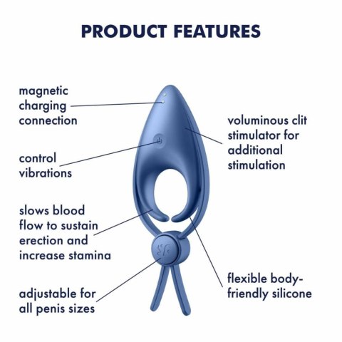 Wibrujący pierścień erekcyjny Sniper Blue Satisfyer Satisfyer