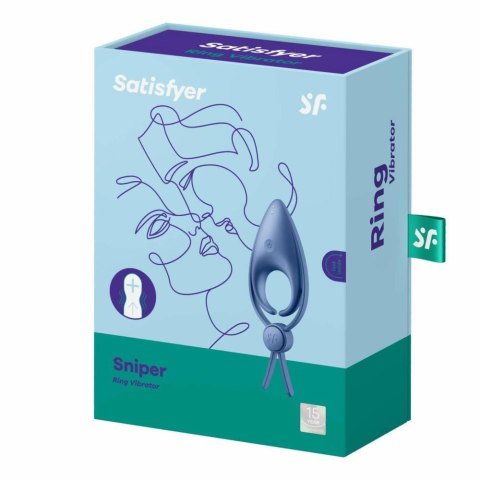 Wibrujący pierścień erekcyjny Sniper Blue Satisfyer Satisfyer