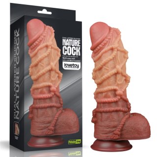 Dildo teksturowane 27x7.7cm Dual layered Platinum Silicone Cock with Rope LOVETOY