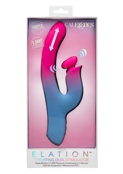 Wibrator Posuwisty Króliczek Trzysilnikowy Silikonowy IPX7 USB - Dual Stimulator Thrusting Vibrator