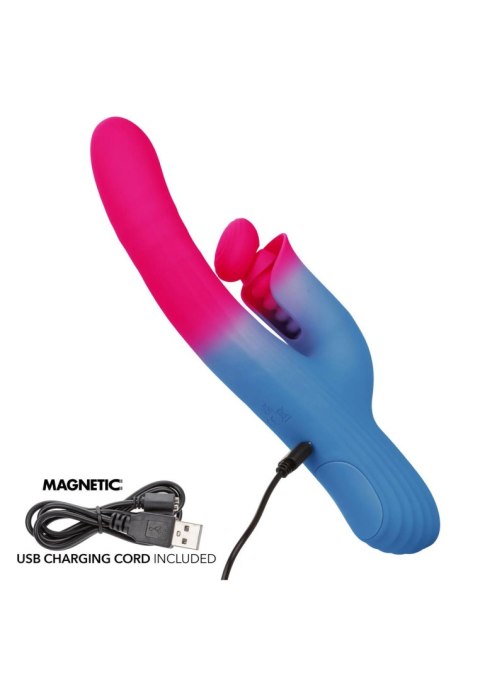 Wibrator Posuwisty Króliczek Trzysilnikowy Silikonowy IPX7 USB - Dual Stimulator Thrusting Vibrator