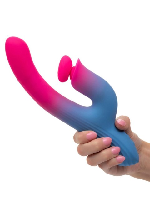 Wibrator Posuwisty Króliczek Trzysilnikowy Silikonowy IPX7 USB - Dual Stimulator Thrusting Vibrator