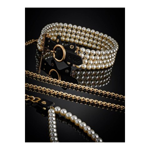 Obroża BDSM Luminious Pearl Leash And Collar Guilty Pleasure Guilty Pleasure
