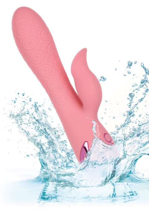 Króliczek Z Obrotowym Trzonem I Stymulatorem Języczkowym Różowy - PASADENA PLAYER PINK CALIFORNIA DREAMING®