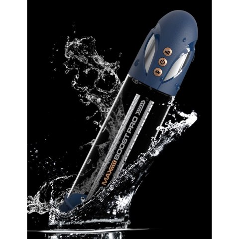Pompka do penisa Max Boost Pro Flow - Blue/Clear Pump Worx Pipedream