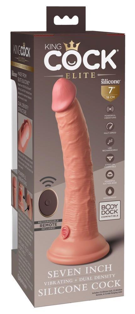 Wibrator realistyczny cielisty 18cm King Cock Elite ORION