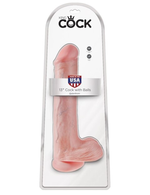 Dildo winylowe cieliste 33cm King Cock