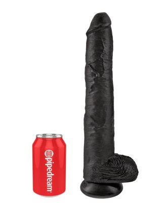 Dildo z przyssawką czarne 35cm King Cock